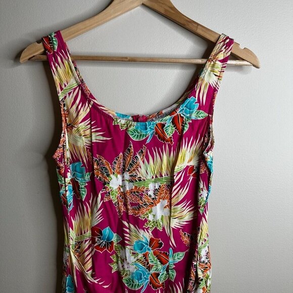 Vintage Rampage Sundress Womens Sz 5 Pink Floral Hawaiian Faux Wrap Y2K 2000’s - Picture 2 of 10